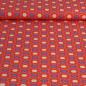 Preview: Dekostoff Canvas Retroblumen orange pink